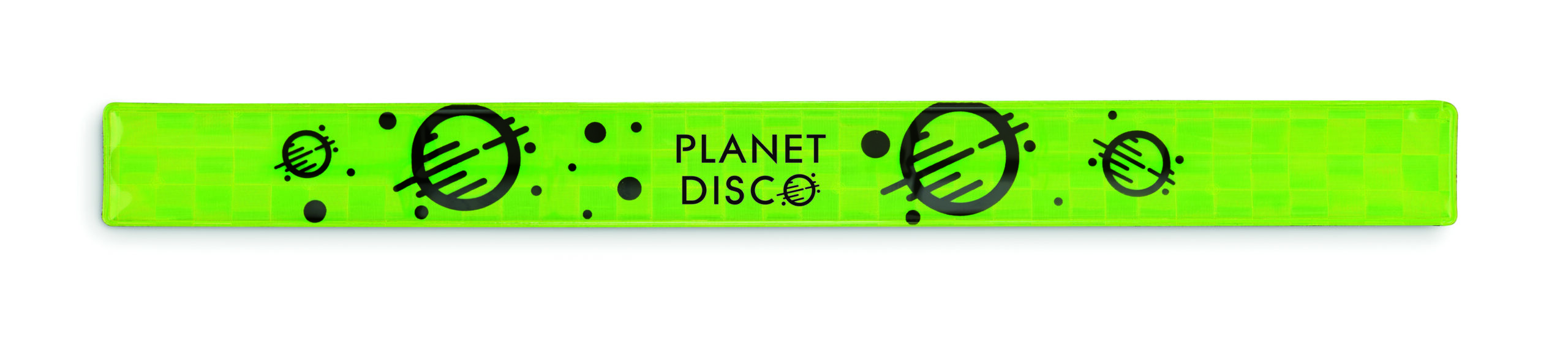 Reflective safety slap band with chequered surface (EN17353)