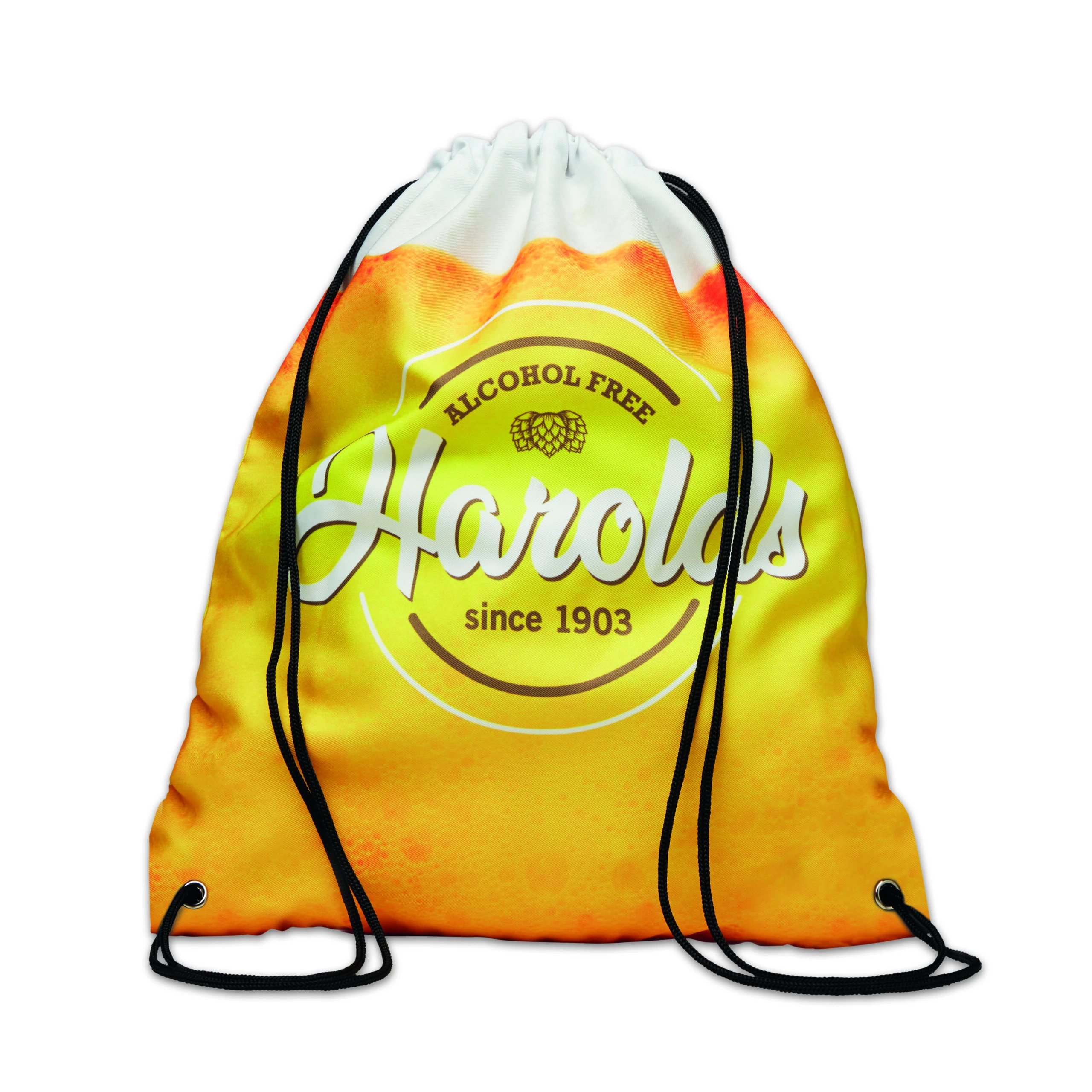 1_MB3021.jpg Full colour soft touch, durable twill polyester drawstring bag - Image 1