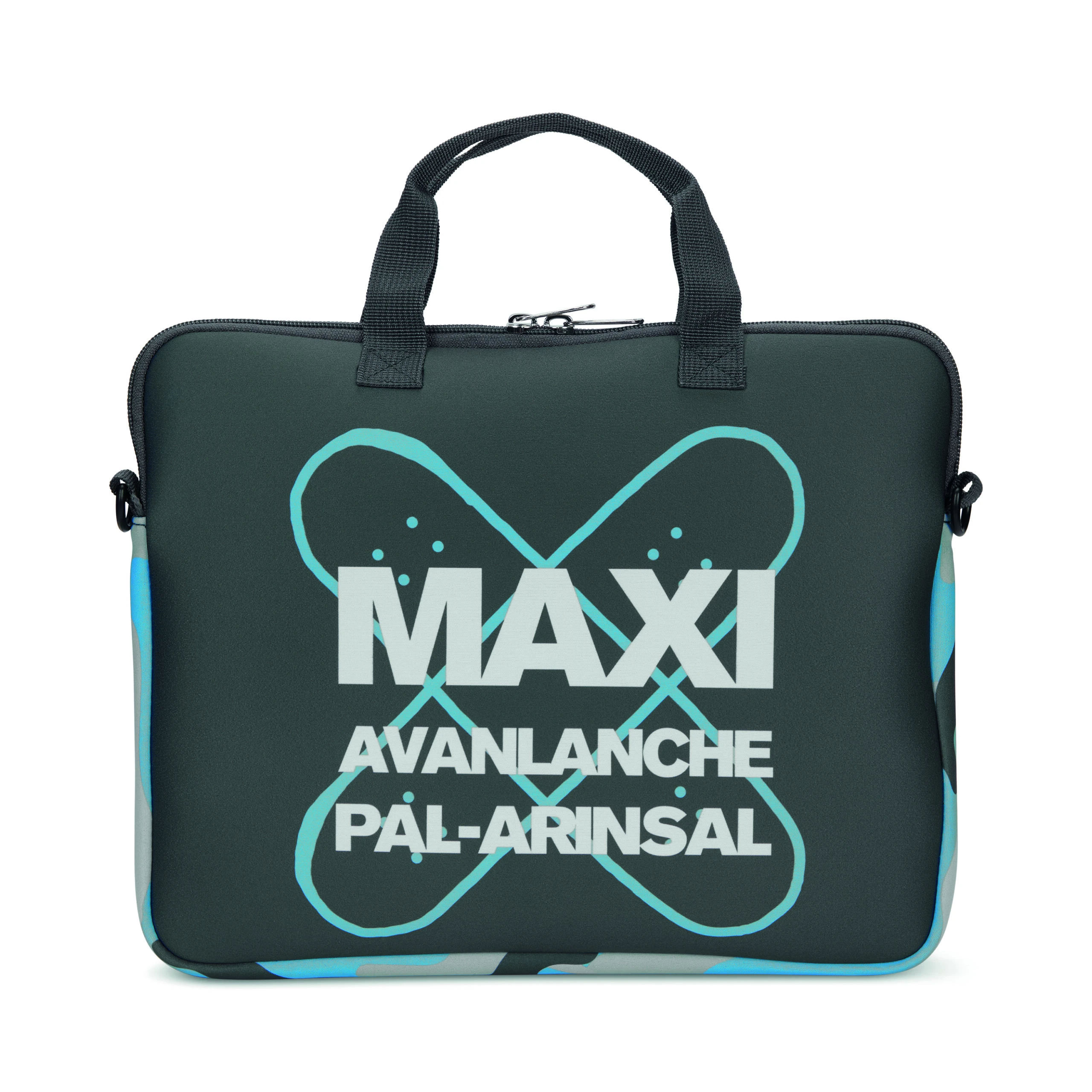 1_MB5007.jpg Sublimated neoprene laptop sleeve with zipper and handle - Image 1
