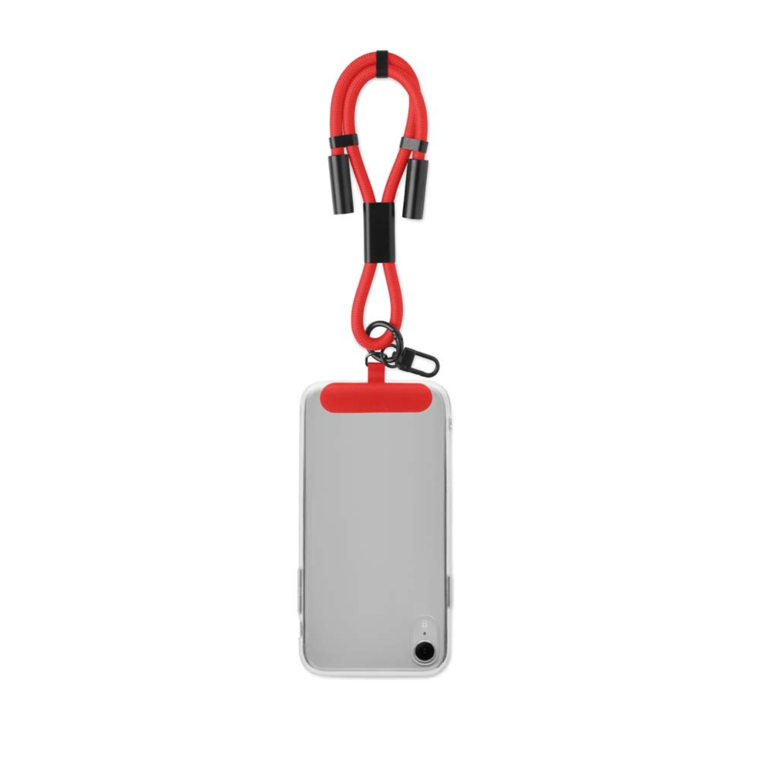 1_MC1007_rd.jpg Adjustable type C to C, 60W charging cable short strap phone holder - Image 1