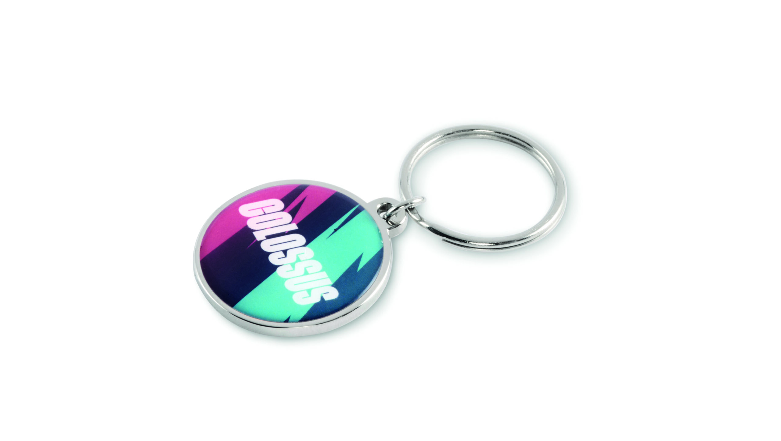 Round shape iron, domed keychain