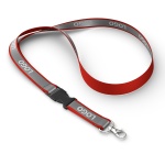 Detachable polyester lanyard with Reflective overlay