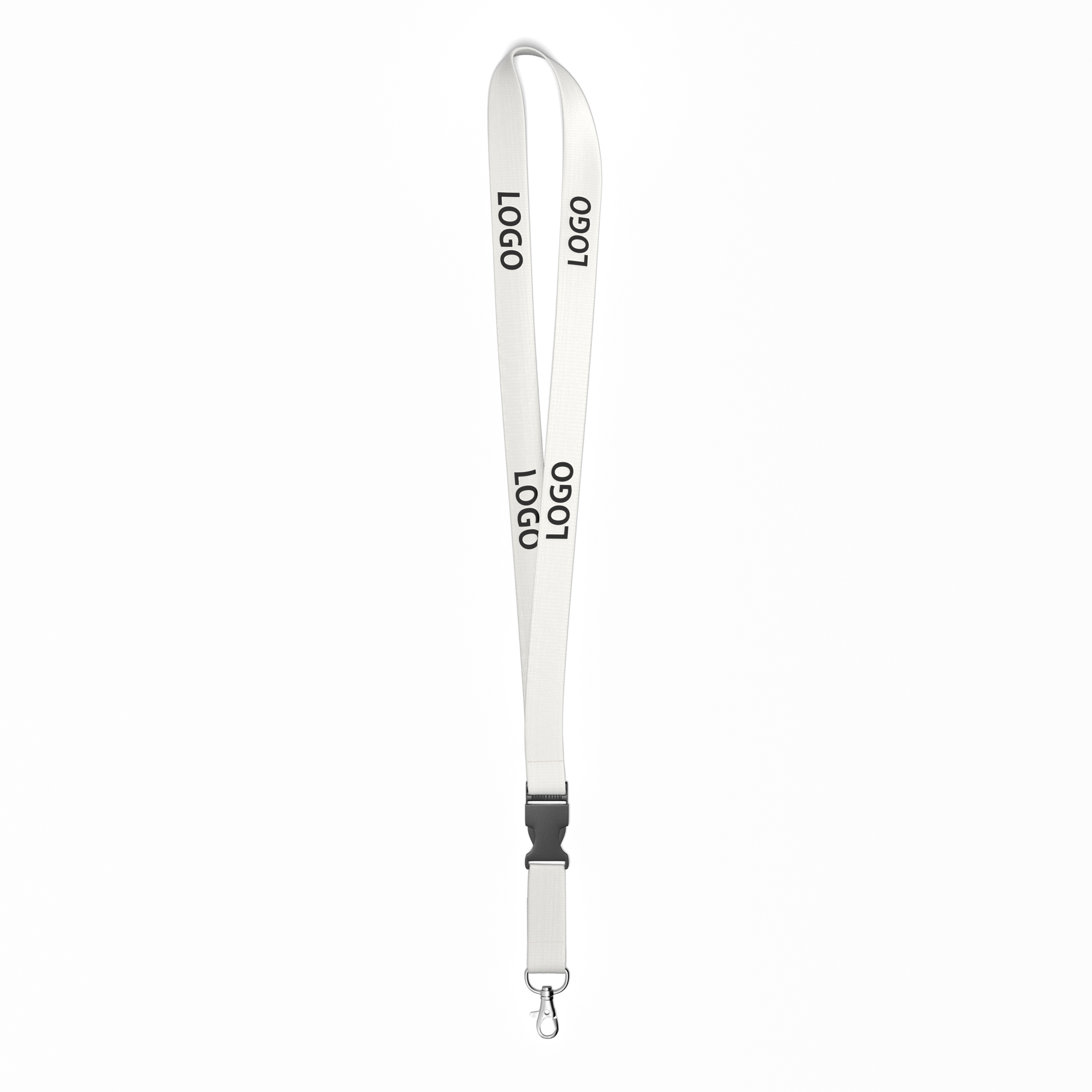 Detachable Bamboo screenprint lanyard