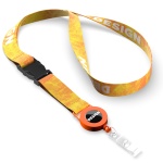 Detachable polyester sublimation badge reel lanyard