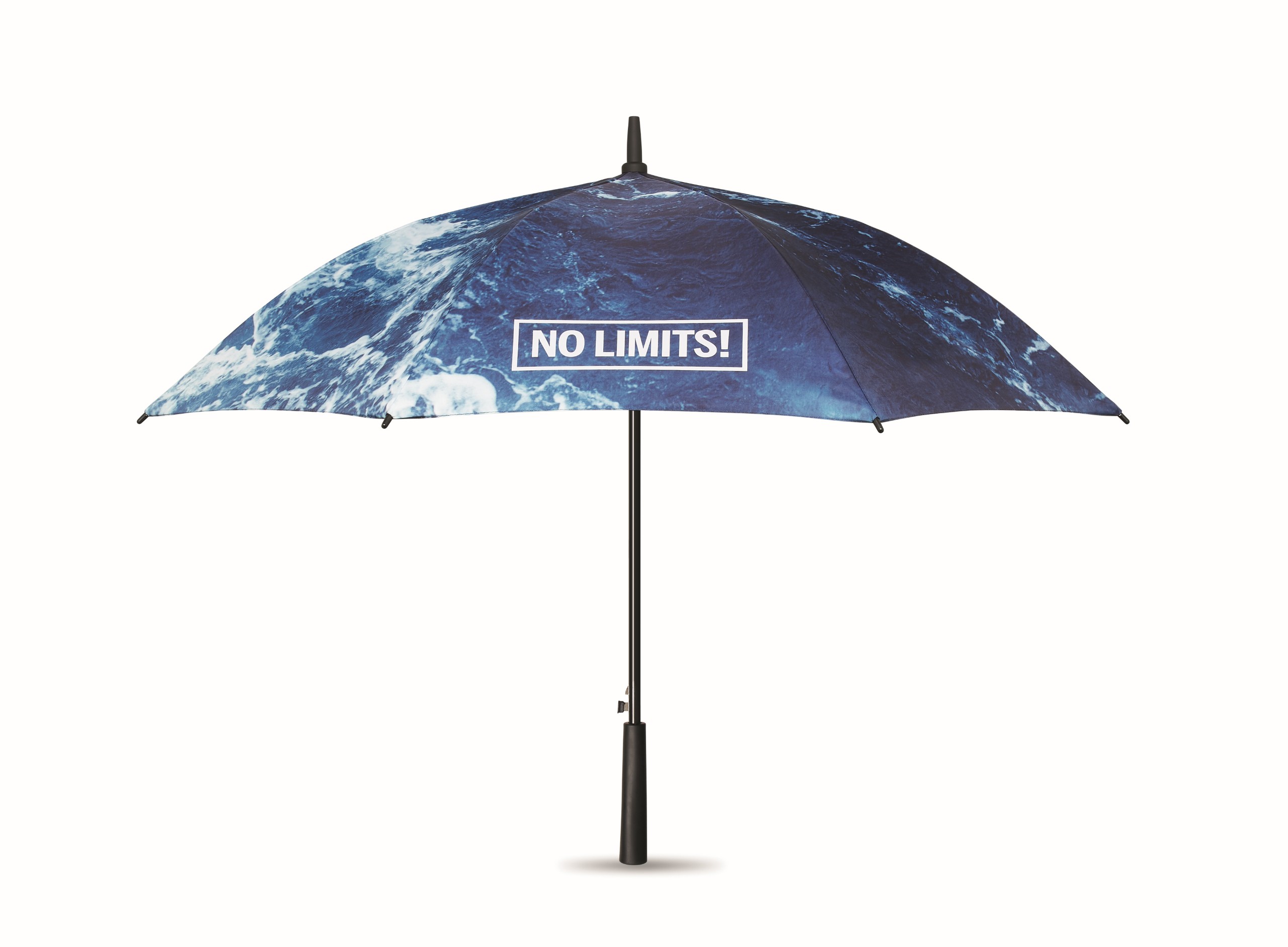 All-over printed ⌀102cm/23″ storm umbrella with rubberized handle