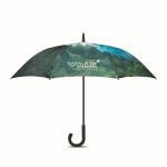 All-over printed ⌀102cm/23″ auto open storm umbrella with hook handle