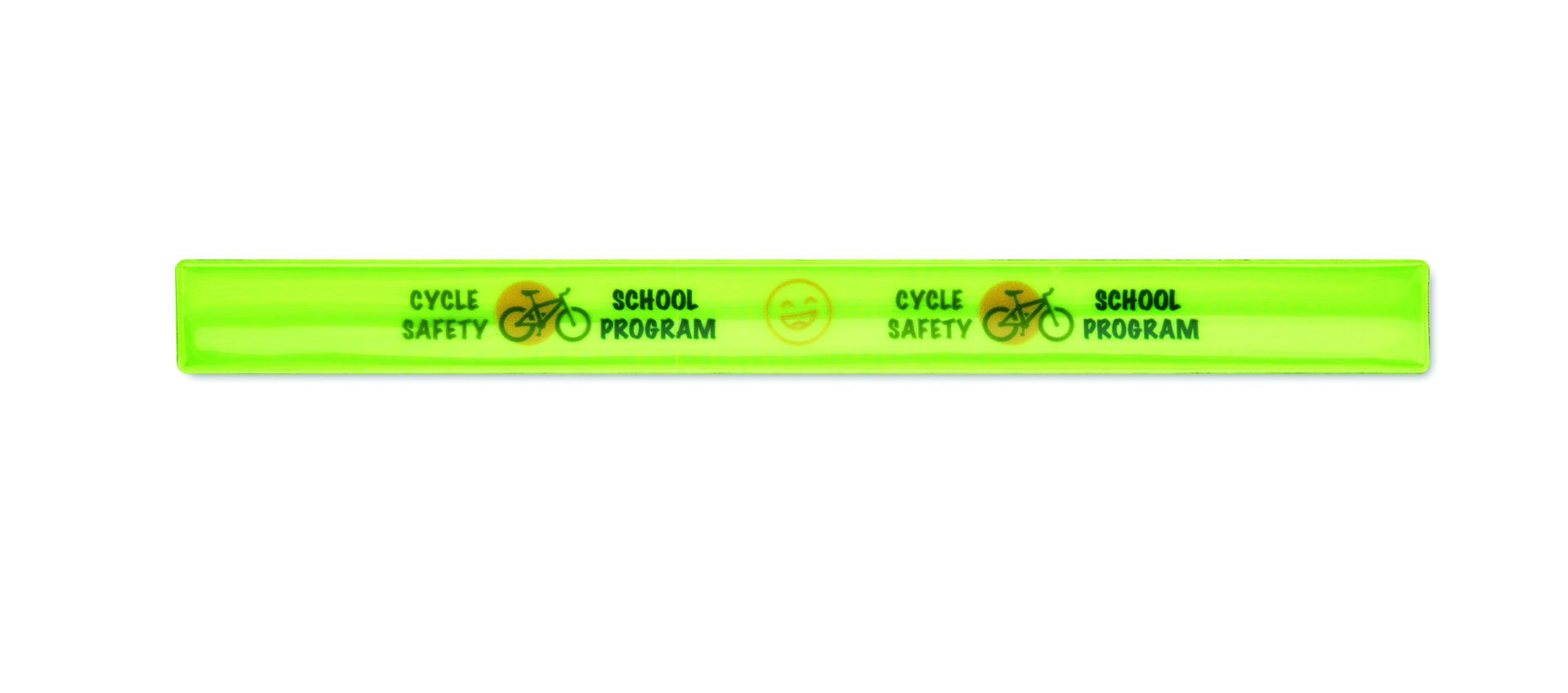 Reflective safety slap band with in silver or yellow reflective foil (CE EN17353)