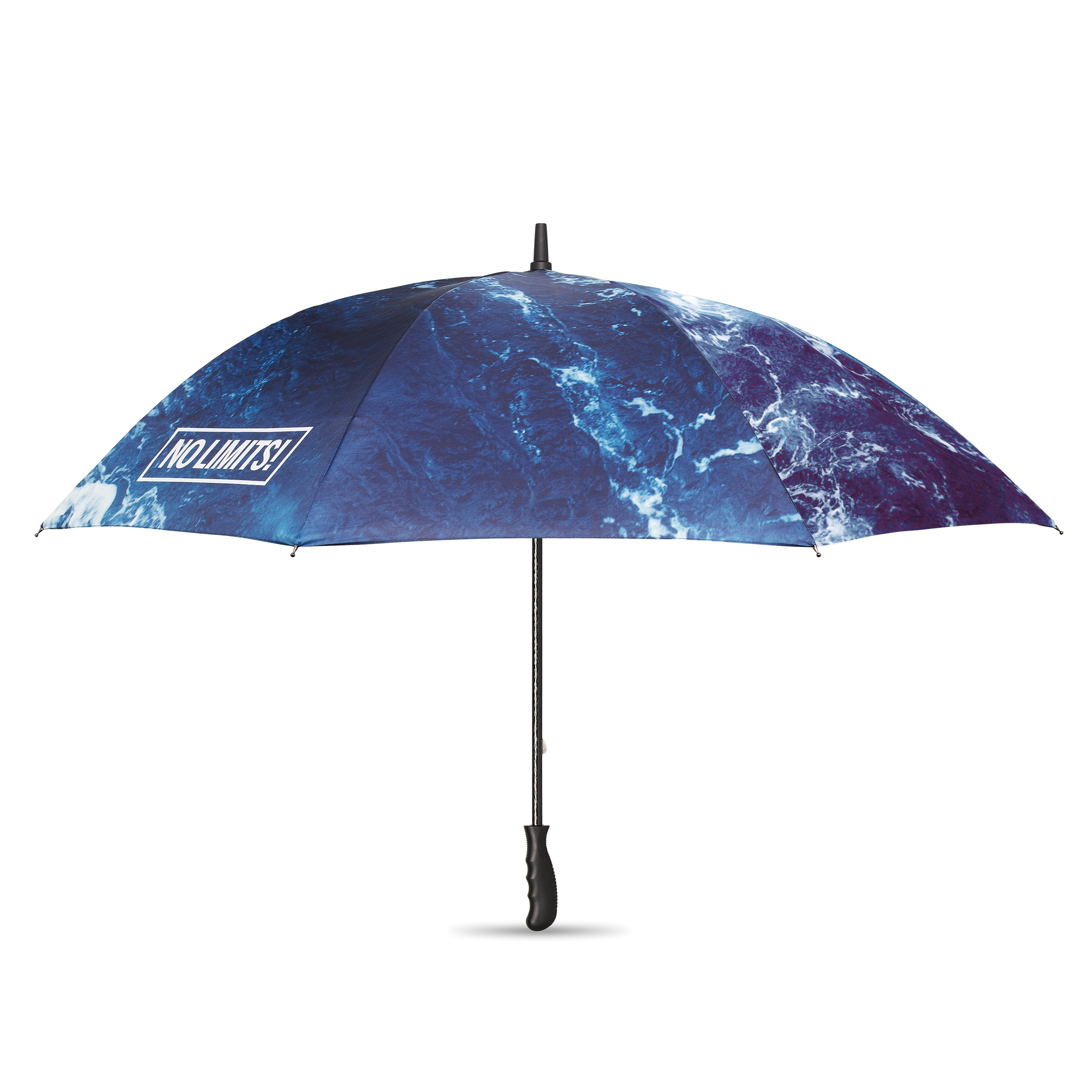 All-over printed ⌀122cm/27″ storm umbrella with hard plastic handle