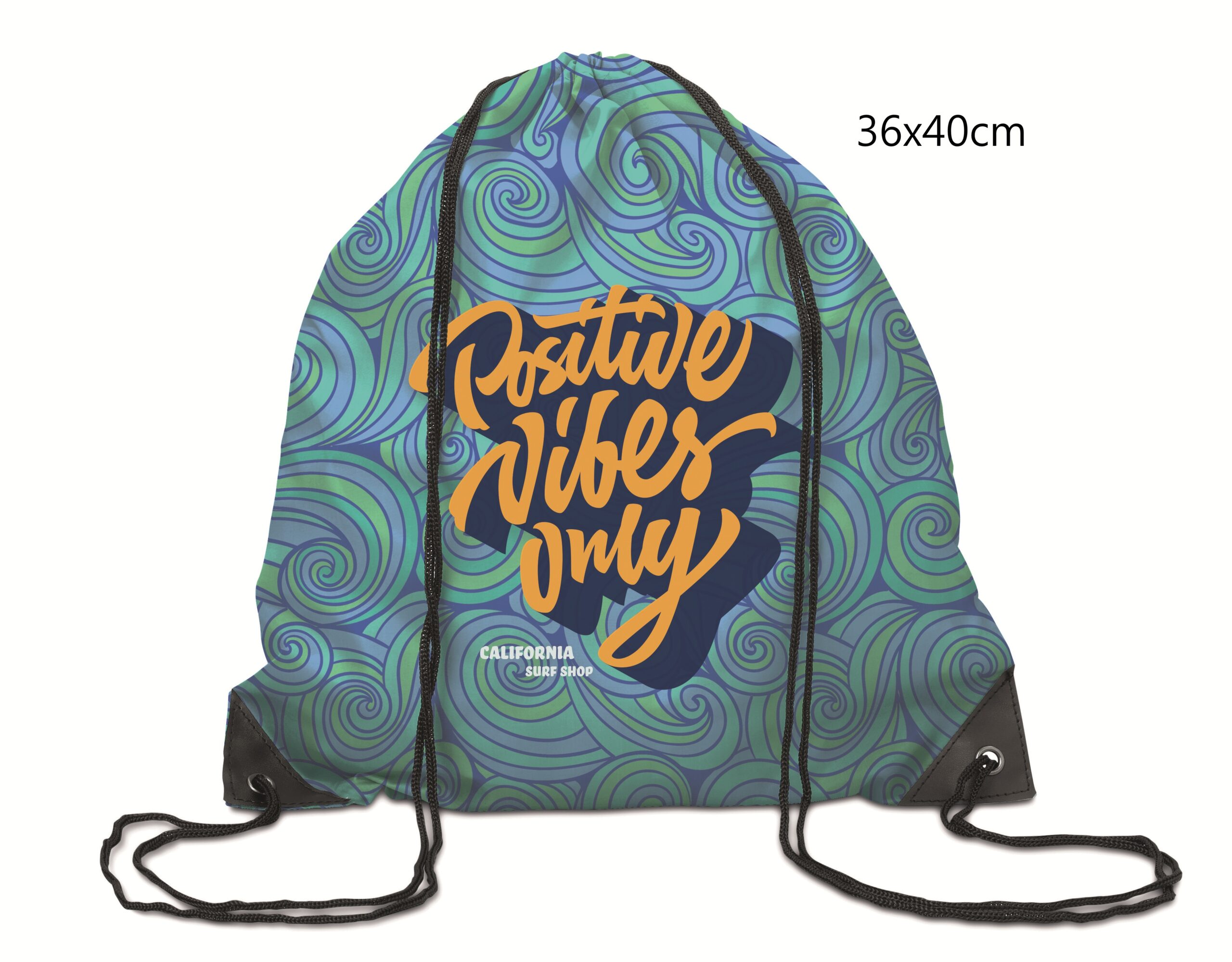 2_MB3001.jpg Full colour polyester drawstring bag with PU corners - Image 1