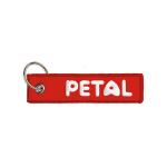 Embroidered key tag