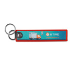 Full colour printed key tag with double metal ring