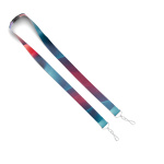Polyester sublimation lanyard with 2 clips - Image 9