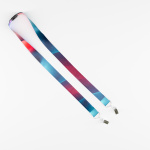Polyester sublimation lanyard with 2 clips - Image 10