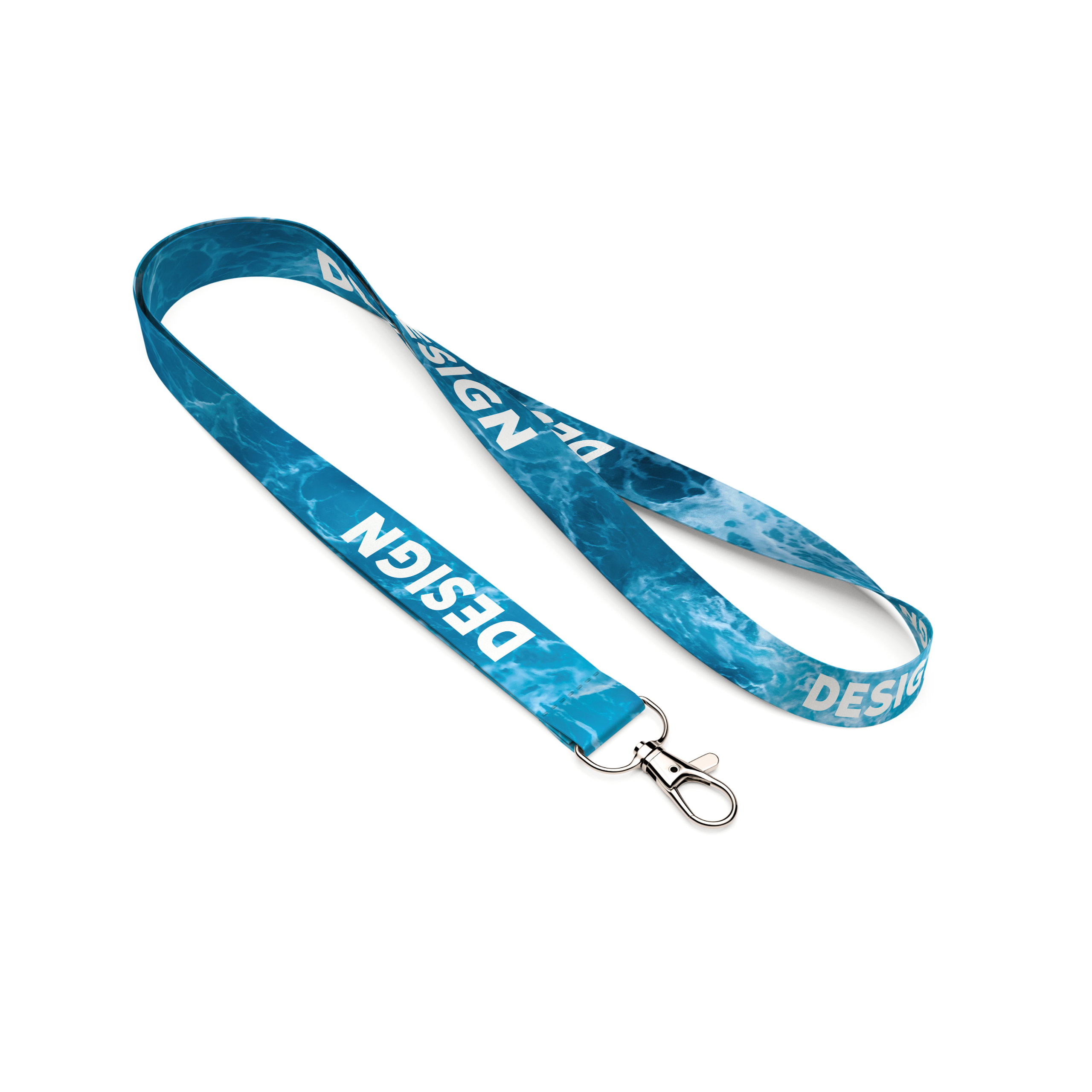 Recycled polyester (rPET) sublimation lanyard