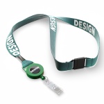 Polyester sublimation badge reel lanyard with metal crimp - Image 8