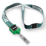Polyester sublimation lanyard with square shape badge reel - Image 7
