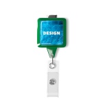 Retractable badge reel in square shape with 2.5cm2 logo - Image 8