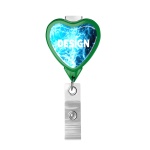 Retractable badge reel in heart shape with logo - Image 8