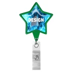 Retractable badge reel in star shape with logo - Image 8