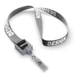 Polyester sublimation lanyard with square shape badge reel - Image 8