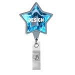 Retractable badge reel in star shape with logo - Image 9