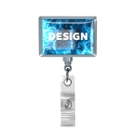 Retractable badge reel in rectangle shape with logo - Image 9