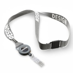 Polyester sublimation badge reel lanyard with metal crimp - Image 10
