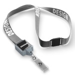 Polyester sublimation lanyard with square shape badge reel - Image 9