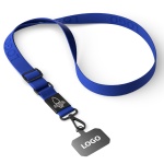 Woven adjustable crossbody phone holder with logo engraved metal plate - Image 10