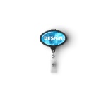 Retractable badge reel in oval shape with logo - Image 11