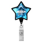 Retractable badge reel in star shape with logo - Image 11