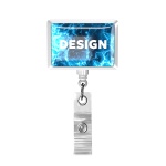 Retractable badge reel in rectangle shape with logo - Image 12