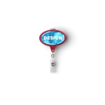 Retractable badge reel in oval shape with logo - Image 10