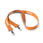Polyester pantone matched screenprint lanyard with 2 clips - Image 13