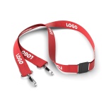 Polyester pantone matched screenprint lanyard with 2 clips - Image 9