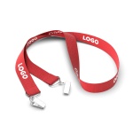 Polyester pantone matched screenprint lanyard with 2 clips - Image 7