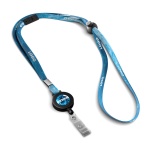 Adjustable polyester sublimation lanyard with badge reel - Image 4