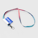 Polyester sublimation tubular lanyard with a full colour label - Image 2
