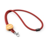Polyester cord lanyard with a printed or engraved round shape bamboo plate - Image 11