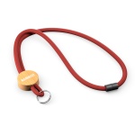 Polyester cord lanyard with a printed or engraved round shape bamboo plate - Image 15