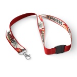 Polyester lanyard with sublimated satin overlay - Image 8