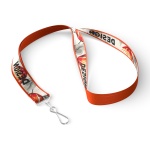 Polyester lanyard with sublimated satin overlay - Image 14