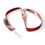Polyester lanyard with sublimated satin overlay - Image 6