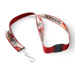 Polyester lanyard with sublimated satin overlay - Image 10