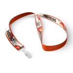 Polyester lanyard with sublimated satin overlay - Image 15