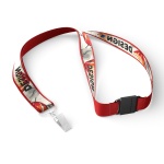 Polyester lanyard with sublimated satin overlay - Image 11