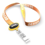 Polyester sublimation lanyard with oval logo badge reel - Image 5