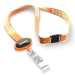 Polyester sublimation lanyard with oval logo badge reel - Image 4