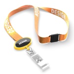 Polyester sublimation lanyard with oval logo badge reel - Image 6