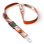 Detachable polyester lanyard with sublimated satin overlay - Image 13